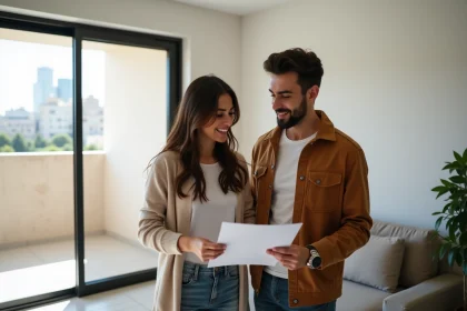 Jeune couple marocain dans un appartement moderne &agrave; Gu&eacute;liz